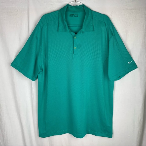 Nike Golf Polo Fit Dry Green Short Sleeve Size XL - Picture 1 of 6